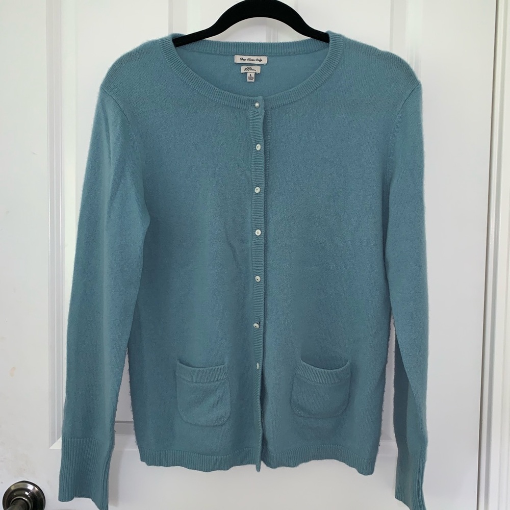 Blue Cashmere Cardigan